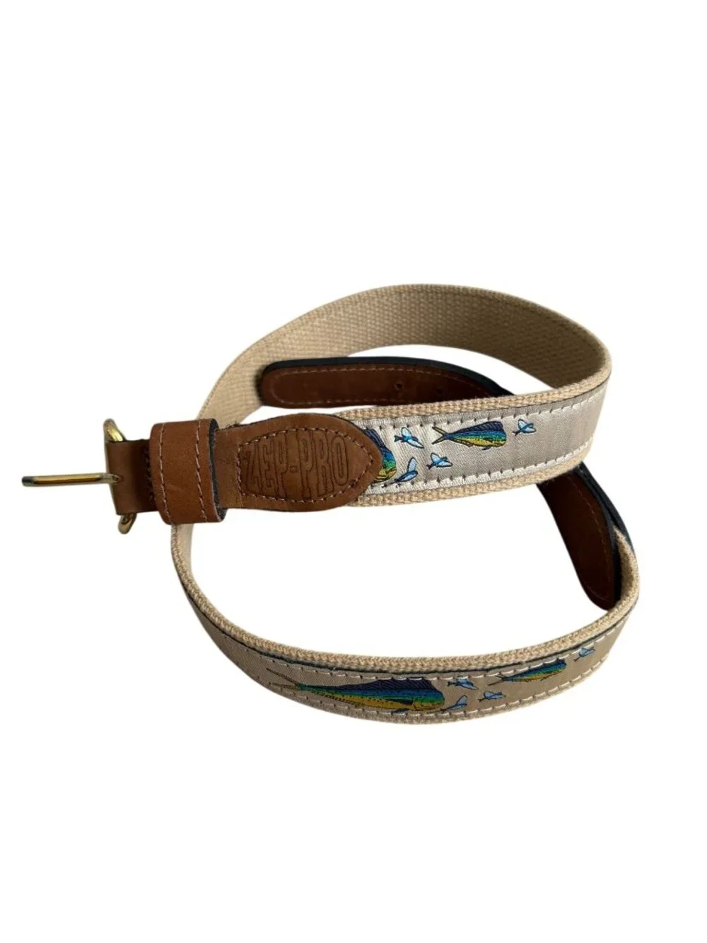 ZEP PRO Men’s  Fish School Beige Canvas Belt Size 30